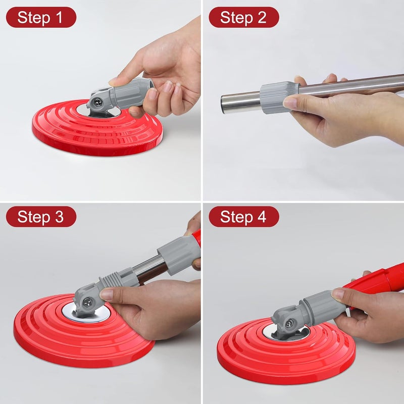 RinseWise Store Plastic Mop Base Replacement for Spin Mop Bucket,Replacement Mop Parts, Mop Accessories for Household Cleaning, Floor Mop Parts-Red - Image 4